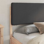 vidaXL Cadre de lit avec tête de lit rembourrée Gris foncé