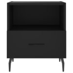vidaXL Tables de chevet 2 Pièces noir 40x35x47 5 cm bois d’ingénierie