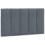 vidaXL Cadre de lit sans matelas Hanko gris foncé 90x190 cm velours