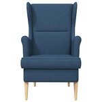 vidaXL fauteuil Bleu tissu