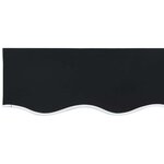 vidaXL Toile de rechange pour store banne Noir 450 × 300 cm Toile
