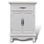 vidaXL Armoire avec 2 portes et 1 tiroir Bois Blanc