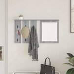 vidaXL Porte-manteau mural avec étagère Sonoma gris 85 x 10 x 45 cm
