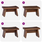 vidaXL Tabouret Naturel 29 x 20 x 17 cm Bois d'Acajou