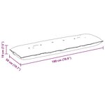 vidaXL Coussin de Dos Noir 180 x 50 cm Tissu en microfibre