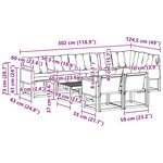 vidaXL Ensemble de canapés d'extérieur 9 pc Naturel et Beige
