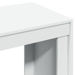 Bureau table poste de travail meuble d'ordinateur informatique étude 123 5 x 73 5 x 75 cm bois d'ingénierie blanc 02_0023509
