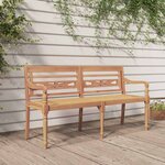 vidaXL Banc Batavia 150 cm Bois massif de teck