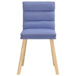vidaXL Chaises à manger lot de 4 bleu jean tissu