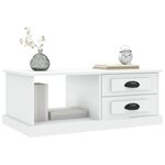 vidaXL Table basse blanc 90x50x35 cm bois d'ingénierie