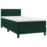 vidaXL Sommier à lattes de lit avec matelas Vert foncé 100x200 cm