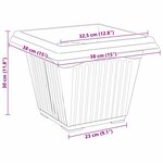 vidaXL Pots de plantes 24 Pièces Noir 38 x 38 x 30 cm Plastique