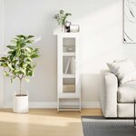 vidaXL Buffet haut blanc 36x39x123 cm acier laminé à froid