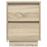VidaXL Table de chevet avec lumières LED chêne sonoma 38x34x50 cm