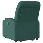 vidaXL Fauteuil inclinable de massage Vert foncé Tissu