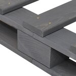 vidaXL Cadre de lit sans matelas gris 100x200 cm bois massif de pin