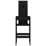 vidaXL Tabourets de bar 2 Pièces noir 40x42x120 cm bois massif de pin