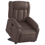 vidaXL Fauteuil inclinable électrique marron similicuir