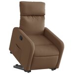 vidaXL Fauteuil inclinable Marron Tissu