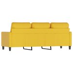 vidaXL Canapé à 3 places Jaune 180 cm Velours
