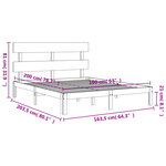 vidaXL Cadre de lit sans matelas 160x200 cm bois massif de pin