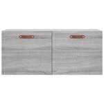vidaXL Armoire murale sonoma gris 80x36 5x35 cm bois d'ingénierie