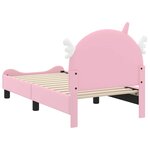 vidaXL Cadre de lit pour tout-petit avec tête de lit Rose 70 x 140 cm