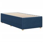 vidaXL Cadre de lit Bleu 100 x 200 cm Tissu