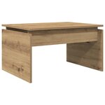 vidaXL Table basse chêne artisanal 68x50x38 cm bois d'ingénierie