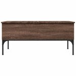 vidaXL Table basse chêne marron 100x50x45cm bois d'ingénierie et métal