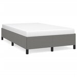 vidaXL Cadre de lit gris foncé 120x190 cm tissu