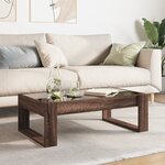 vidaXL Table basse avec LED infini chêne marron 90x53x30 cm