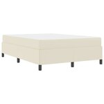 vidaXL Cadre de lit avec matelas Crème 140 x 200 cm Faux cuir
