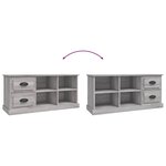 vidaXL Meuble TV sonoma gris 102x35 5x47 5 cm bois d'ingénierie