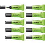 Surligneur NEON Tendance Pointe Biseautée 2- 5 mm vert x 10 STABILO