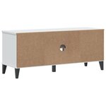 vidaXL Banc à chaussures VIKEN blanc 106x35x45 cm bois massif de pin