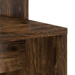 vidaXL Bureau d'ordinateur en chêne fumé Chêne fumé Bois d'ingénierie