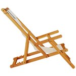 vidaXL Chaises de plage pliantes 2 Pièces - Bois d'acacia taupe et textilène