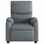 vidaXL Fauteuil de massage inclinable électrique gris similicuir