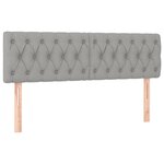 vidaXL Tête de lit à LED Gris clair 144x7x78/88 cm Tissu