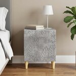 vidaXL Table de chevet Gris béton 43 x 34 5 x 50 cm Bois d'ingénierie