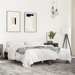 vidaXL Cadre de lit sans matelas chêne marron 150x200 cm