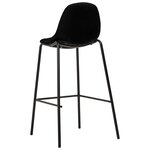 vidaXL Chaises de bar lot de 2 noir tissu