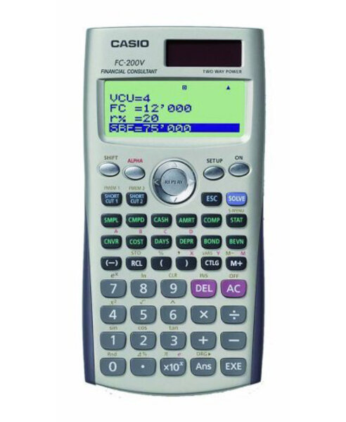 Calculatrice financière 12 chiffres programmable FC200 V CASIO