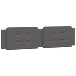vidaXL Cadre de lit sans matelas Zadar gris 200x200 cm similicuir