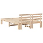 vidaXL Cadre de lit avec tête de lit Naturel 140 x 190 cm Pin massif