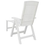 vidaXL Chaise longue blanc plastique