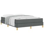 vidaXL Lit à ressorts avec matelas Gris foncé 140 x 190 cm tissu