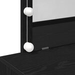 vidaXL Coiffeuse avec LED en chêne noir 100x40x120 cm