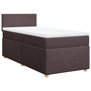 vidaXL Sommier à lattes de lit avec matelas Marron foncé 90x200 cm